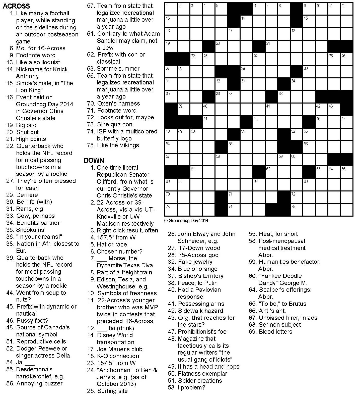 Sports Crossword Puzzles 58