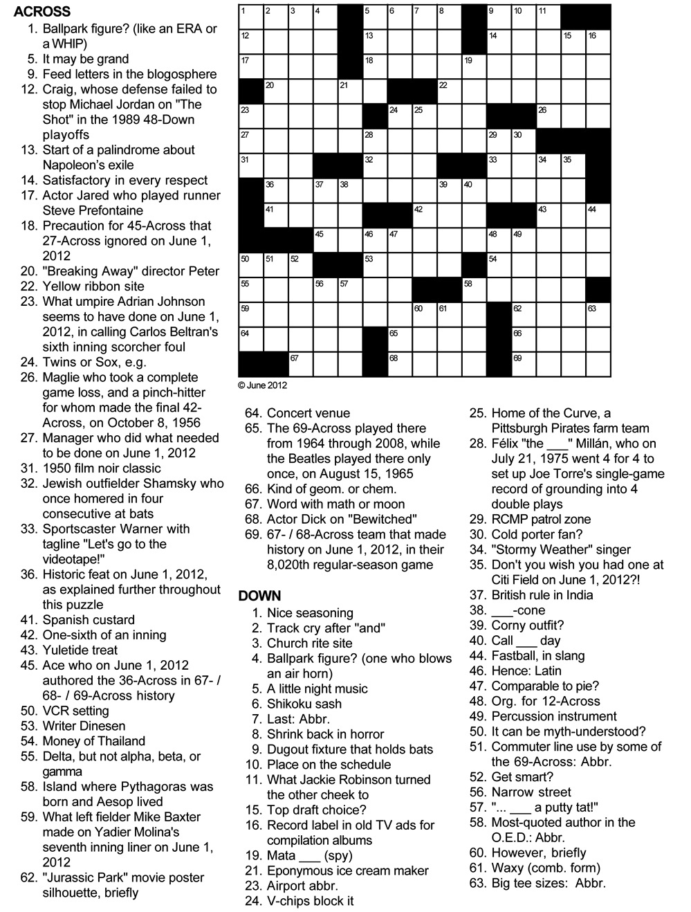 Sports Crossword Puzzles Printable Printable Word Searches