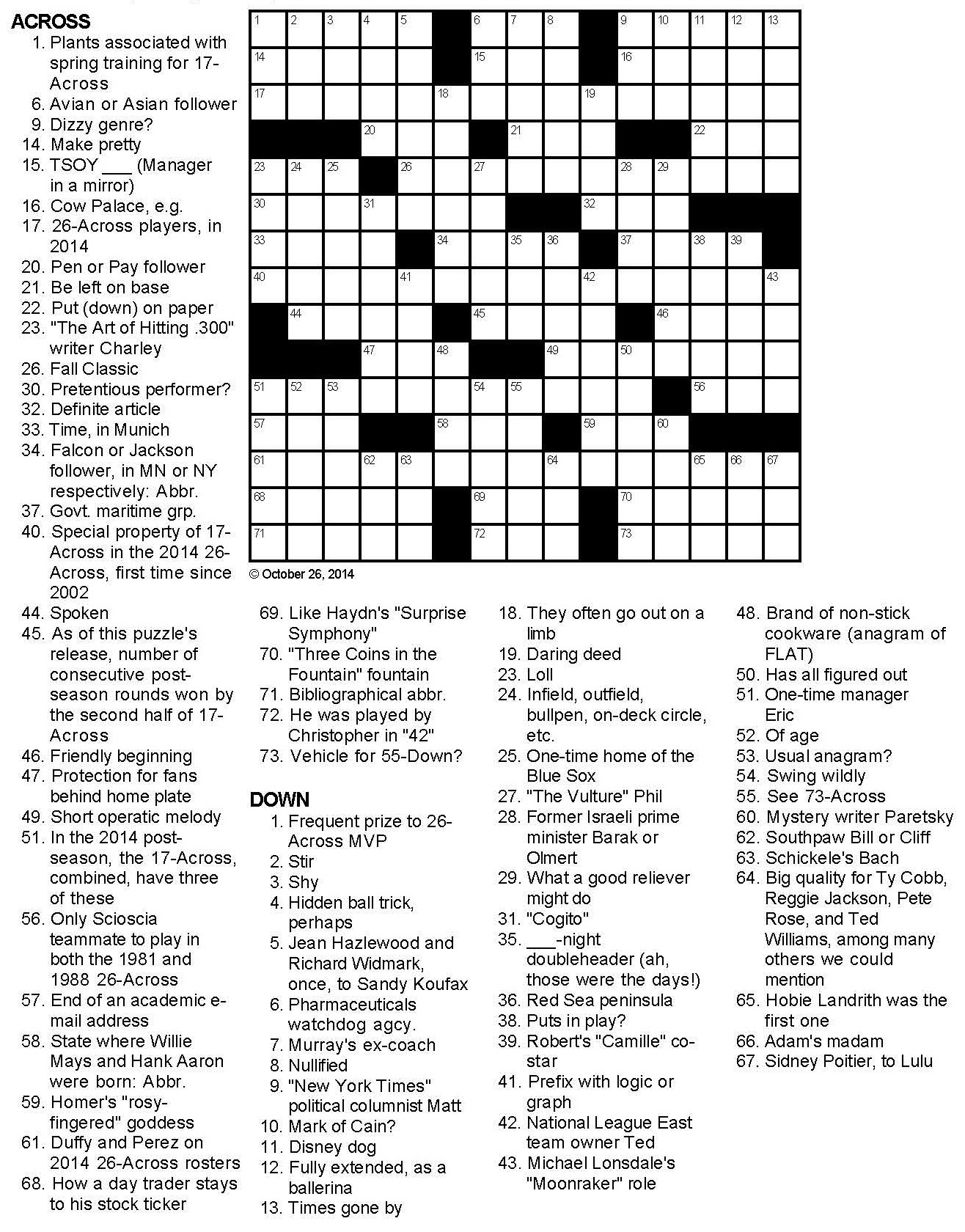 free daily themed crossword puzzles