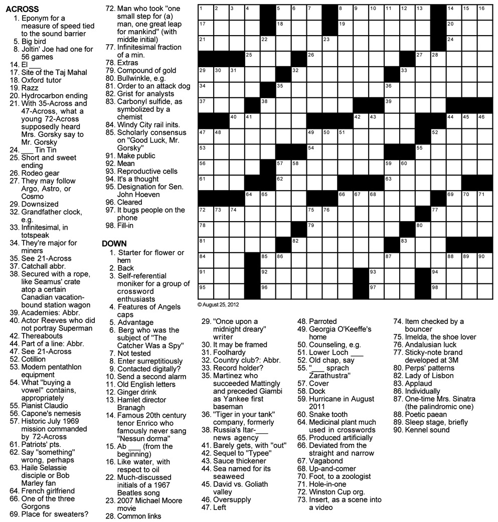 Adult Crosswords 98