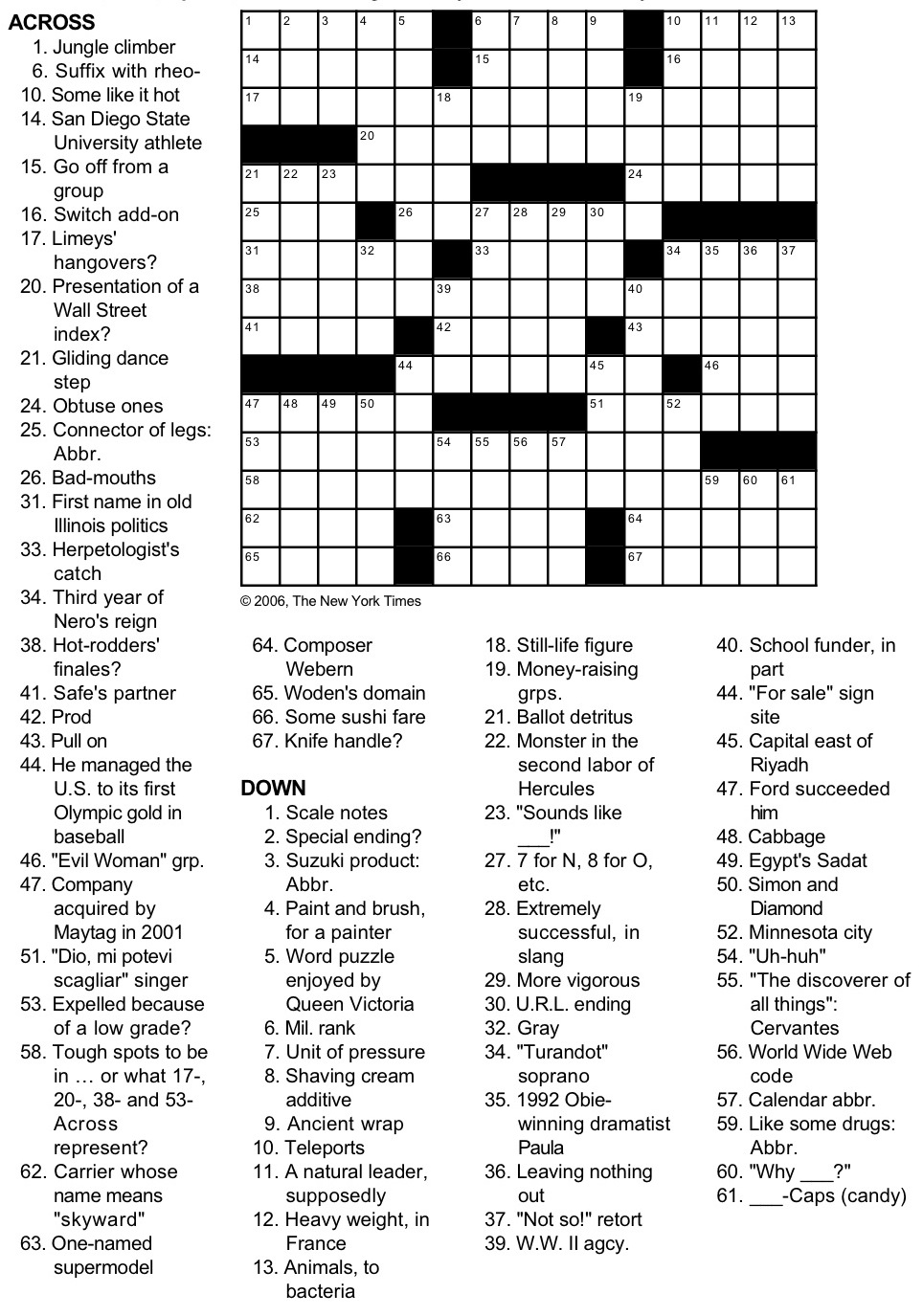 free nytimes crosswords online