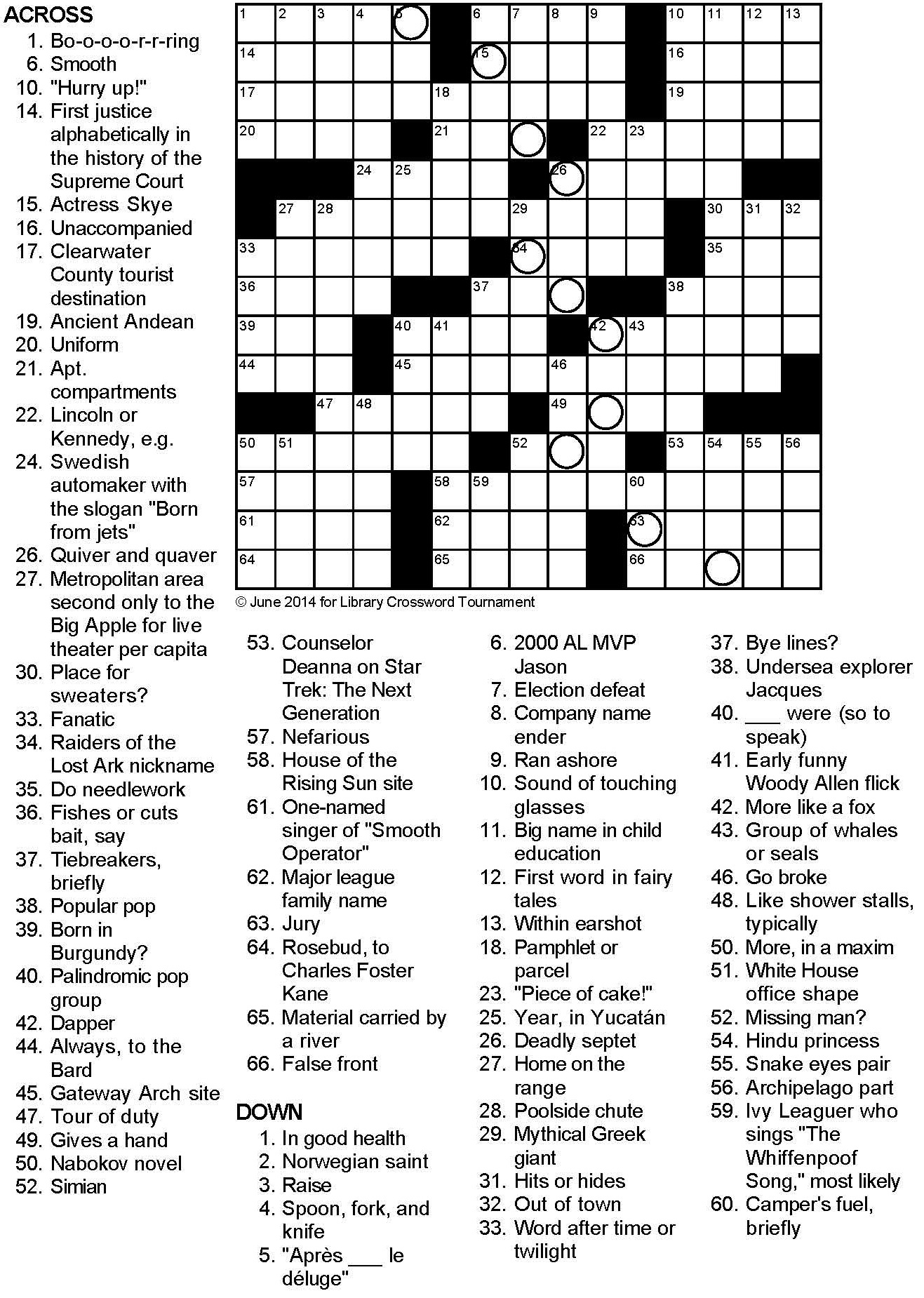 Of Course Crossword Puzzle