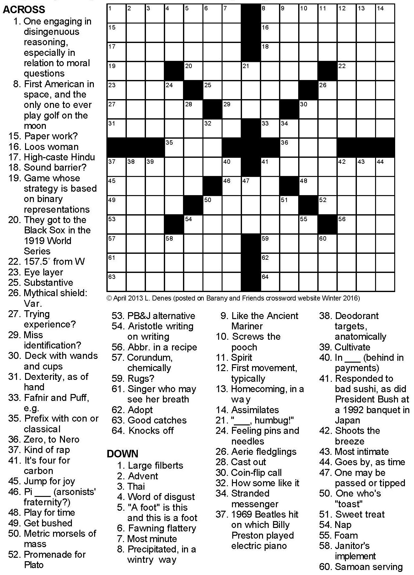Soup Or Symmetry Crossword Puzzle