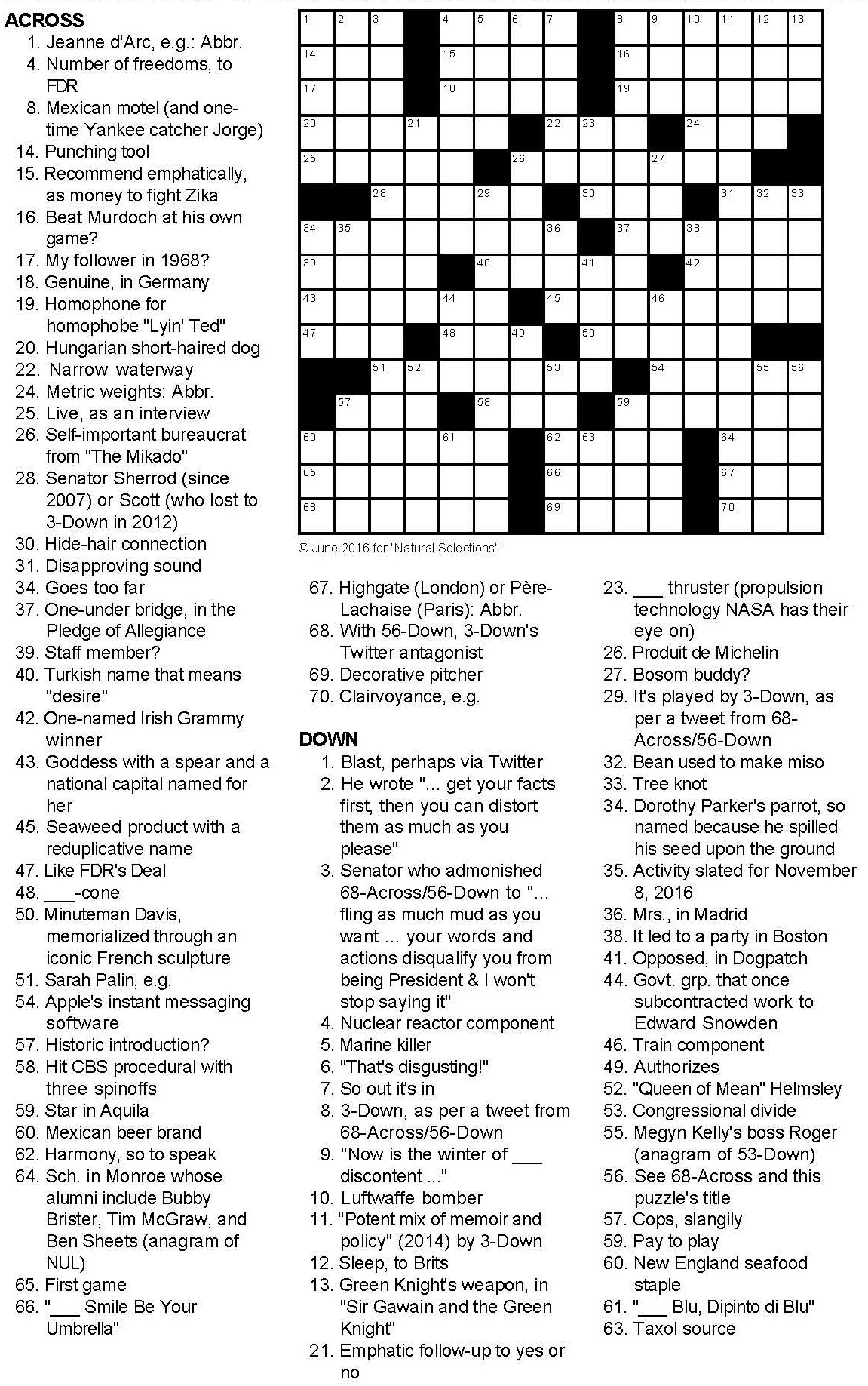 Charge For Tardiness Crossword